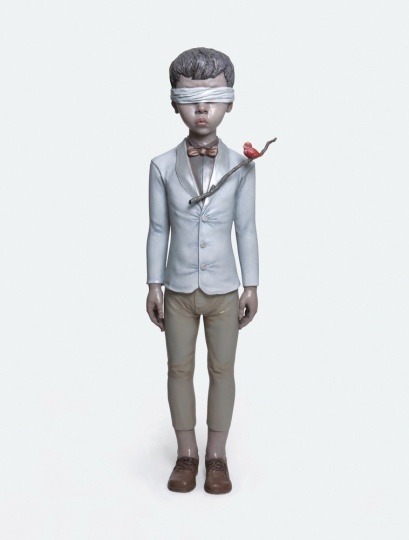 《我喜欢你是只孔雀》 2012 铸铜着色 195×62×40 cm
《我喜欢你是只孔雀》 2012 铸铜着色 195×62×40 cm