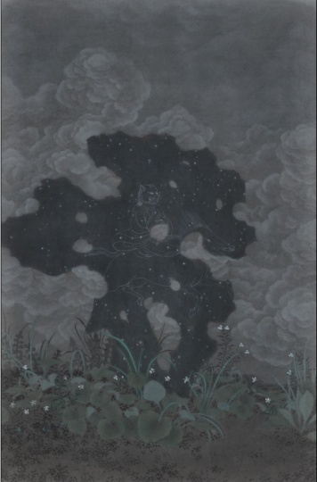 肖旭 《小中现大——岁星神》 2013 纸本水墨 60×40cm
肖旭 《小中现大——岁星神》 2013 纸本水墨 60×40cm