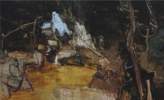 屠宏涛 hei黑暗-我的老友 布面油画 2013
屠宏涛 hei黑暗-我的老友 布面油画 2013