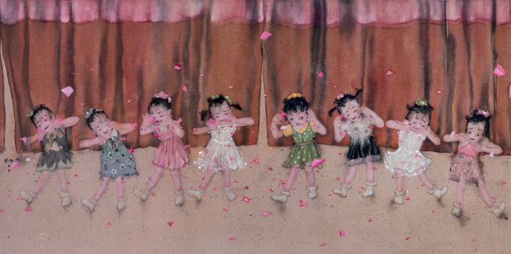 刘庆和 《娃哈哈》 纸本水墨设色 280×500cm 2013 刘庆和 《娃哈哈》 纸本水墨设色 280×500cm 2013