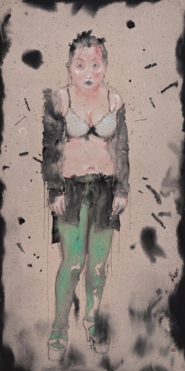 刘庆和 《2013-夏》 纸本水墨 300×150cm 2013
刘庆和 《2013-夏》 纸本水墨 300×150cm 2013