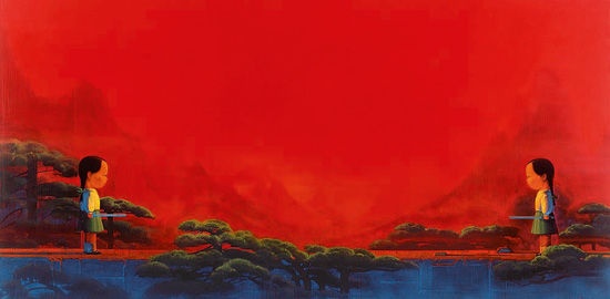 刘野《剑》180×360cm 布面油画 2001-2002
