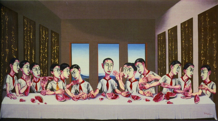 曾梵志 《最后的晚餐》 220×400cm 2001
