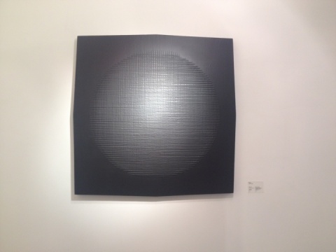 陈彧凡，《情绪-黑》，布面综合技法，104.5×104.5cm，2013
