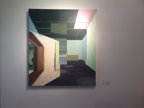 侯勇，《折角-1》，布面丙烯，100×80cm，2013
