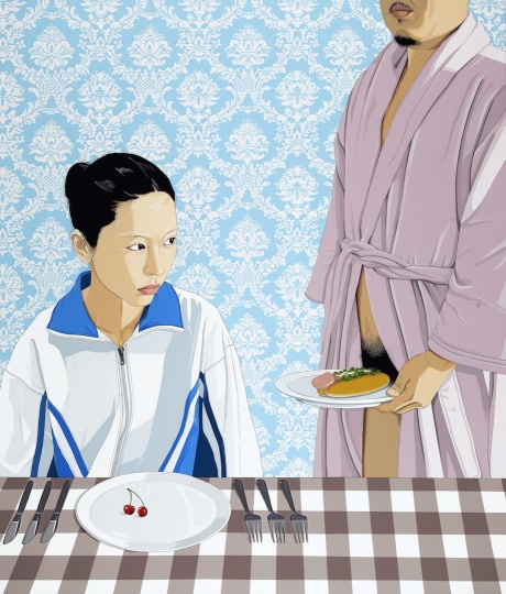 继父,布面丙烯,205cm x 175cm,2013
继父,布面丙烯,205cm x 175cm,2013