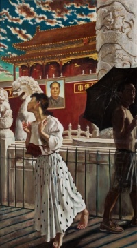 赵半狄 《蝴蝶》 250×140cm 布面油画
赵半狄 《蝴蝶》 250×140cm 布面油画