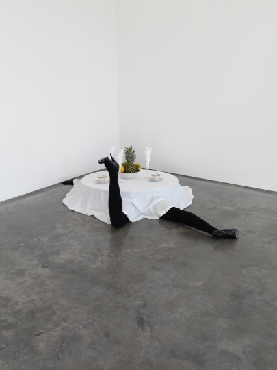Miet Warlop, The View, 15 min solo performance, (BW print 150cmx100cm on dibond). Courtesy the artist and Lisson Gallery
Miet Warlop, The View, 15 min solo performance, (BW print 150cmx100cm on dibond). Courtesy the artist and Lisson Gallery