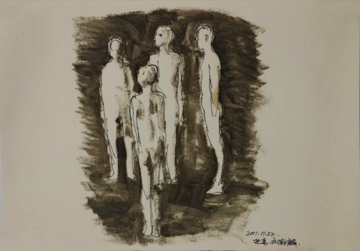 草图11,纸上丙烯和签字笔,26.6x37.8cm,2011
草图11,纸上丙烯和签字笔,26.6x37.8cm,2011
