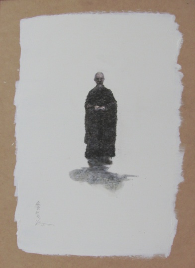 《覆膜世界——虚云和尚》 60x45cm 综合材料 2010
《覆膜世界——虚云和尚》 60x45cm 综合材料 2010