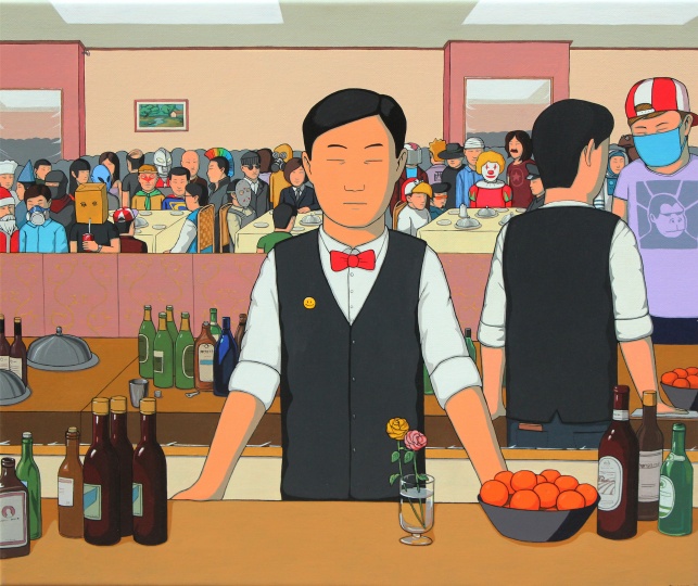 《Can I Help you?》 50×60cm 布面丙烯 2013
《Can I Help you?》 50×60cm 布面丙烯 2013