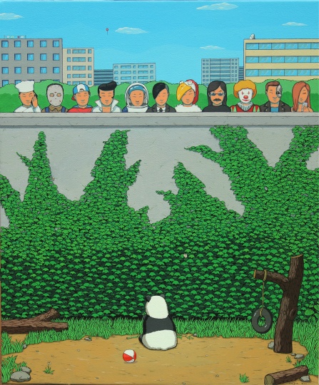 《墙》 50×60 cm 布面丙烯 2013
《墙》 50×60 cm 布面丙烯 2013
