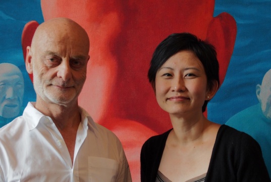 中国当代艺术收藏家乌利·希客与作家兼制片人陈帕特里
