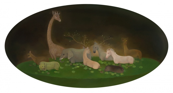 《迁徙 2》 布面油画 90×170cm 2013
《迁徙 2》 布面油画 90×170cm 2013