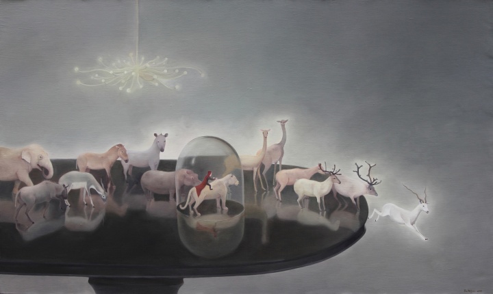 《迁徙 4》 布面油画 90×160cm 2013
《迁徙 4》 布面油画 90×160cm 2013