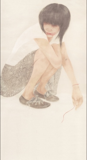 《依然美丽6》 240 x 130cm 绢 水色 2007