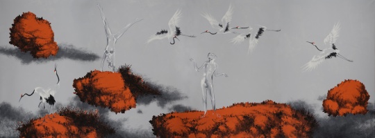 天上人间-之六 300X800CM 布上丙烯油彩 2013
天上人间-之六 300X800CM 布上丙烯油彩 2013