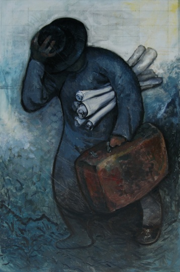《民国画家》布面油画 150X110cm 2012
《民国画家》布面油画 150X110cm 2012