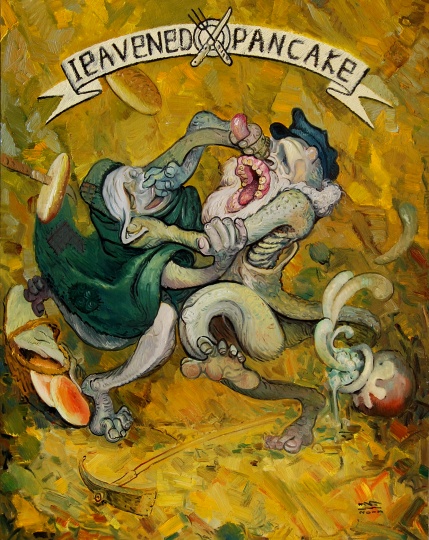 《孝母与饼》布面油画150X120cm 2013
《孝母与饼》布面油画150X120cm 2013