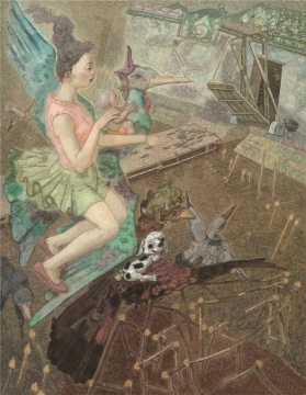 《新世纪的寓言》布面油画 180x140cm 2013
《新世纪的寓言》布面油画 180x140cm 2013