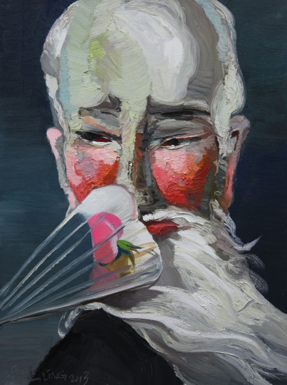 《大千红颜》 70x50cm 布面油画 2013
《大千红颜》 70x50cm 布面油画 2013