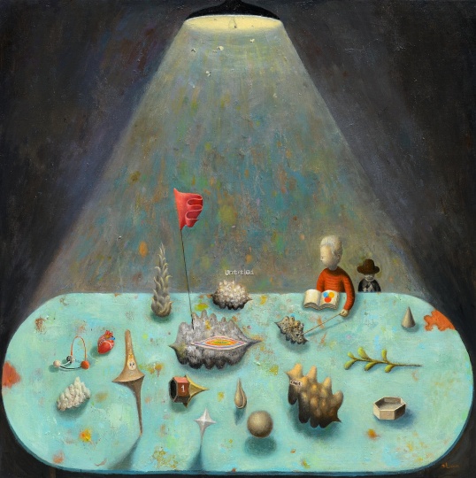 《标本》80x80cm 布面丙烯 2012
《标本》80x80cm 布面丙烯 2012