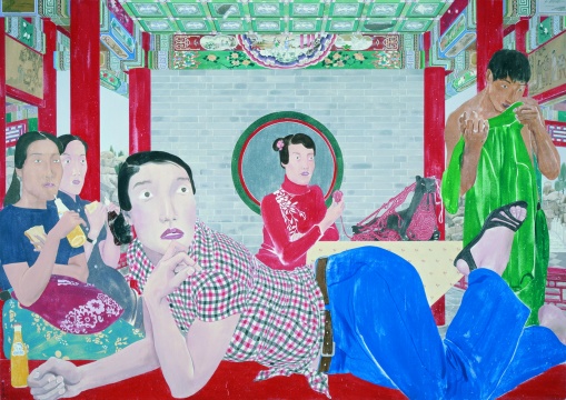 《四姑娘》205×290cm 布面丙烯 2013
《四姑娘》205×290cm 布面丙烯 2013