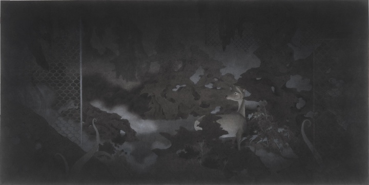 《守望者》 70×135cm 纸本水墨 2013
《守望者》 70×135cm 纸本水墨 2013