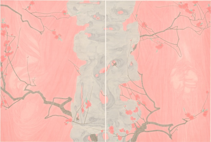 《桃花源》 122×180cm 绢本设色 2013
《桃花源》 122×180cm 绢本设色 2013