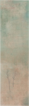 《山之一》,178x48cm,纸本设色,2014
《山之一》,178x48cm,纸本设色,2014