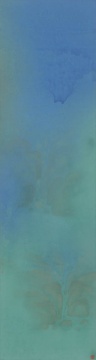 《山之二》,178x48cm,纸本设色,2014
《山之二》,178x48cm,纸本设色,2014