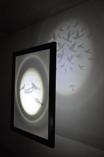 《长夜5》110x80cm 绢本绘画装置 2012
