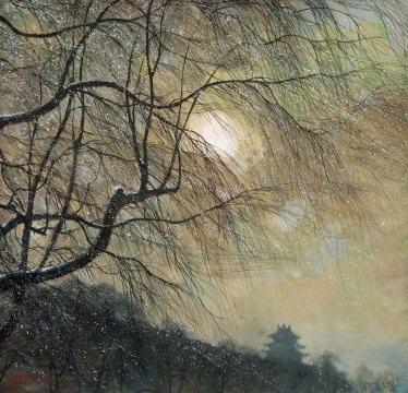 朱乃正  《冬至，春远乎》 180x190cm  布面油画   1991
