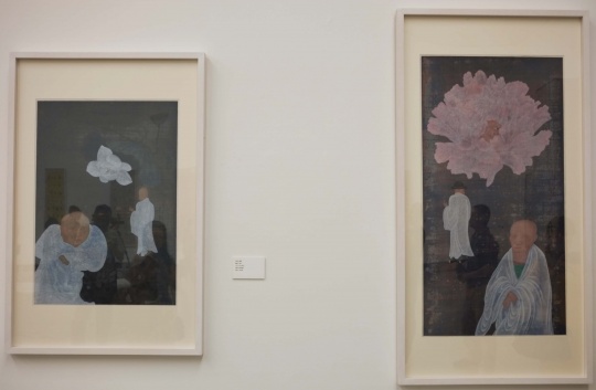 阿海 《华严》 65x94cm 纸本水墨 2014(左)阿海 《冷春》 66x130cm 纸本水墨 2014 (右) 阿海 《华严》 65x94cm 纸本水墨 2014(左)阿海 《冷春》 66x130cm 纸本水墨 2014 (右)