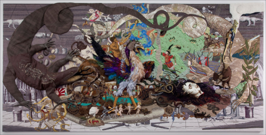 Xu Zhen, Produced by MadeIn, Fearless, 2012, Mixed media on canvas, 124 716 x 253 1516 in. (316 x 645 cm)
© Xu ZhenMadeIn, Courtesy of Long March Space, Beijing
Xu Zhen, Produced by MadeIn, Fearless, 2012, Mixed media on canvas, 124 716 x 253 1516 in. (316 x 645 cm)
© Xu ZhenMadeIn, Courtesy of Long March Space, Beijing