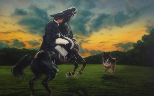 惠欣《狼来了》100x160cm 布面丙烯 2014
惠欣《狼来了》100x160cm 布面丙烯 2014