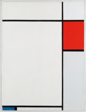 Piet Mondrian, Composition with Red, Blue and Grey (1927) via Sotheby’s
Piet Mondrian, Composition with Red, Blue and Grey (1927) via Sotheby’s