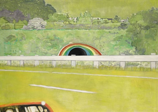 Peter Doig, Country-Rock (Wing-Mirror), via Sotheby’s
Peter Doig, Country-Rock (Wing-Mirror), via Sotheby’s