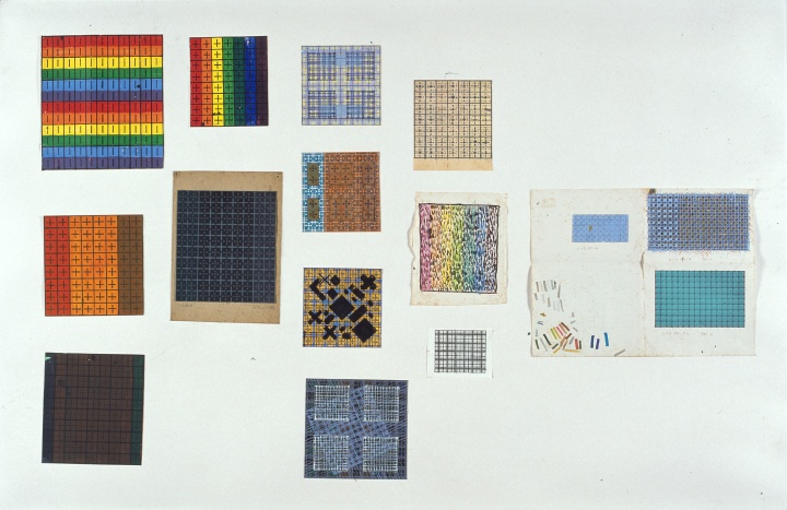 《草图13件》 94x144cm  丙烯、铅笔、墨、纸 1987-1989
