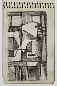 Richard Diebenkorn, Untitled (Abstraction), 1943-93, graphite on paper. © The Richard Diebenkorn Foundation.  
