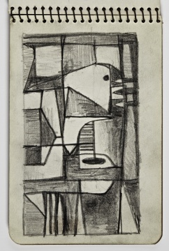 Richard Diebenkorn, Untitled (Abstraction), 1943-93, graphite on paper. © The Richard Diebenkorn Foundation.
Richard Diebenkorn, Untitled (Abstraction), 1943-93, graphite on paper. © The Richard Diebenkorn Foundation.
