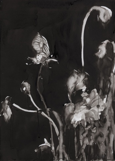 《花鸟小品2号》 70×50cm 纸本水墨 2010
《花鸟小品2号》 70×50cm 纸本水墨 2010
