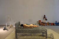 周洁“36天”裸登北京现在画廊,黄燎原,周洁