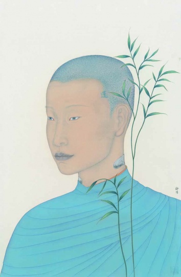 ​《百年孤独之四十九》52×33cm 绢本设色 2014 