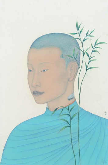 《百年孤独之四十九》52×33cm 绢本设色 2014 《百年孤独之四十九》52×33cm 绢本设色 2014