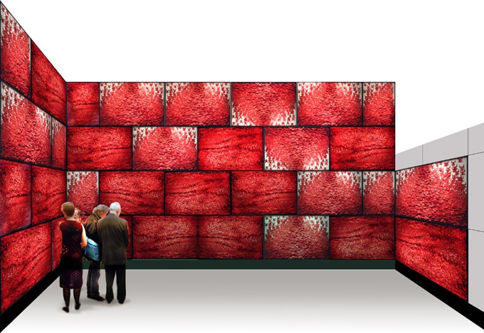 2005年，《人墙》装置在香港油麻地展出。
