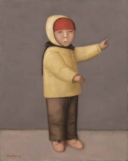 《小孩》100×80cm 布面油画 2012年
《小孩》100×80cm 布面油画 2012年