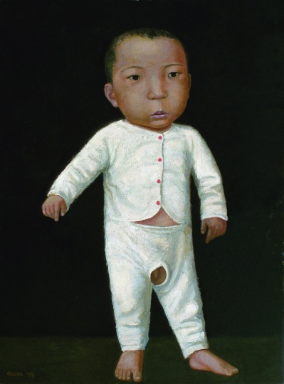 《小孩》125×106cm 布面油画 1998年
《小孩》125×106cm 布面油画 1998年