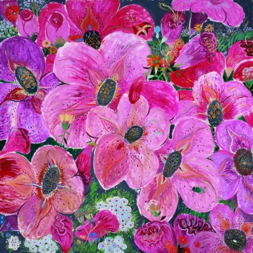 《感时花溅泪-4》布面油画 200×200cm 2012
《感时花溅泪-4》布面油画 200×200cm 2012