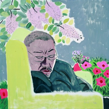 《丁香》布面油画 100×100cm  2012

